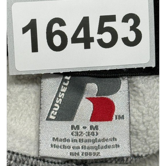 Russell Sweatpants Mens Medium 32-34 Gray Fleece Elastic Waist Actual 32X30 - Picture 10 of 10